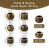  80Pcs 8 Styles Tibetan Style European Beads DIY-NB0012-43C-2