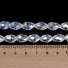 Transparent Electroplate Glass Beads Strands EGLA-N013-T4mm-B01-4
