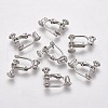 Brass Clip-on Earring Findings KK-WH0033-14P-2