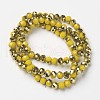 Electroplate Opaque Glass Beads Strands EGLA-A034-P4mm-O06-2