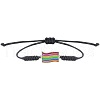 Rainbow Alloy Enamel Handmade Braided Cord Bracelets MP0834-2-1
