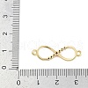 Brass Micro Pave Colorful Cubic Zirconia Infinity Connector Charms KK-Q028-65G-3