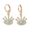 Real 18K Gold Plated Brass Dangle Leverback Earrings EJEW-L269-009G-01-1
