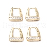 Bag Clear Cubic Zirconia Hoop Earrings EJEW-M216-04G-4