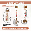 Tibetan Style Alloy & Cowrie Shell Braiding Hair Pendants Decoration OHAR-AB00016-2