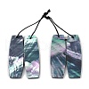 2Pcs Natural Black Lip Shell Pendants FIND-Z079-01C-1