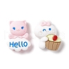 Opaque Resin Cabochons RESI-G031-21-2