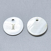 Natural White Shell Mother of Pearl Shell Charms X-SSHEL-N036-053I-1