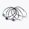 Adjustable Waxed Polyester Cord Beaded Bracelets BJEW-JB03351-1