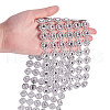 6 Rows Plastic Diamond Mesh Wrap Roll Rhinestone Crystal Ribbon Cake Wedding Decoration OCOR-WH0030-03-4