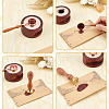 Brass Wax Seal Stamps with Rosewood Handle AJEW-WH0412-0232-3