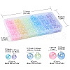 18 Style Transparent Rainbow Iridescent Acrylic Beadss Plated MACR-YW0002-09-4