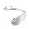 304 Stainless Steel Cuff Rings Components STAS-N113-05P-2