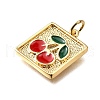 Brass Enamel Pendants KK-B136-02G-01-2