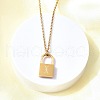 304 Stainless Steel Rolo Chain Pendant Necklaces NJEW-S444-01G-24-5