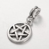 Tibetan Style Alloy Large Hole European Dangle Charms PALLOY-JF00037-1
