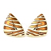 Alloy Enamel Stud Earrings EJEW-V010-01G-02-2