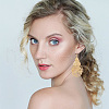 ANATTASOUL 4 Pairs 4 Style Alloy Cluster Dangle Earrings EJEW-AN0004-25-6