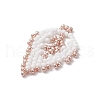 Seed Beads Beaded Charms PALLOY-MZ00285-02-3