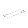 Anti-Tarnish Rhodium Plated 925 Sterling Silver Snap on Bails Chain Extenders STER-N016-19P-1