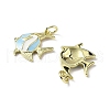 Brass Enamel Pendants KK-Z114-19G-3