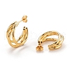 925 Sterling Silver Half Hoop Earrings EJEW-H110-16G-1