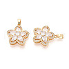 Brass Micro Pave Cubic Zirconia Pendants KK-N272-07G-2