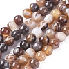 Natural Striped Agate/Banded Agate Beads Strands G-G582-4mm-55-1