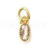 Brass Micro Pave Cubic Zirconia Pendants KK-Z102-05G-02-1
