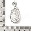 Dyed Natural Green Chalcedony Pendants G-S001-02P-4