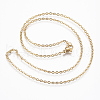 304 Stainless Steel Cable Chain Necklaces X-NJEW-K090-01G-1