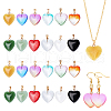 CHGCRAFT 24Pcs 12 Colors Spray Painted Glass Pendants GLAA-CA0001-51-1