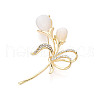 Flower Alloy Brooch JEWB-C037-33B-G-1
