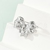 304 Stainless Steel Cuff Rings RJEW-D306-15P-4