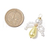 5Pcs Glass Pearl Pendants PALLOY-JF03082-2