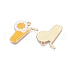 Rack Plating Alloy Enamel Pendants X-ENAM-N056-419-2