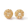 Brass Hollow Beads KK-P219-02G-1