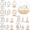  16Pcs 8 Style Rack Plating Brass Micro Pave Clear Cubic Zirconia Pendants KK-NB0001-72-6
