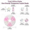120Pcs 6 Styles Eco-Friendly Transparent Acrylic Beads TACR-YW0001-89-3