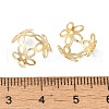 Rack Plating Brass Flower Bead Caps KK-K381-01G-02-3
