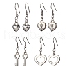 CCB Plastic Heart Dangle Earrings EJEW-JE05500-1