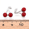 Brass Micro Pave Cubic Zirconia and Resin Pendants KK-T074-65P-3