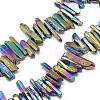 Plated Natural Quartz Crystal Beads Strands G-R435-09C-1