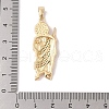 Brass Clear Cubic Zirconia Pendants KK-Z050-03G-02-3