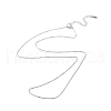 Anti-Tarnish Platinum Rhodium Plated 925 Sterling Silver Chain Necklace NJEW-A011-03A-P-1