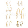 7 Pairs 7 Style Brass Micro Pave Cubic Zirconia Earring Hooks KK-TA0001-20-2