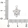 304 Stainless Steel Micro Pave Cubic Zirconia Flower Connector Charms STAS-U042-01P-02-3