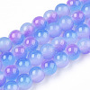 Baking Painted Imitation Jade Glass Round Bead Strands X1-DGLA-N003-10mm-01-1