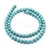 Natural Magnesite Round Beads Strands TURQ-G148-03-6mm-3