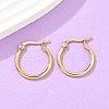 Ion Plating(IP) 304 Stainless Steel Hoop Earrings EJEW-N0016-11G-B-5